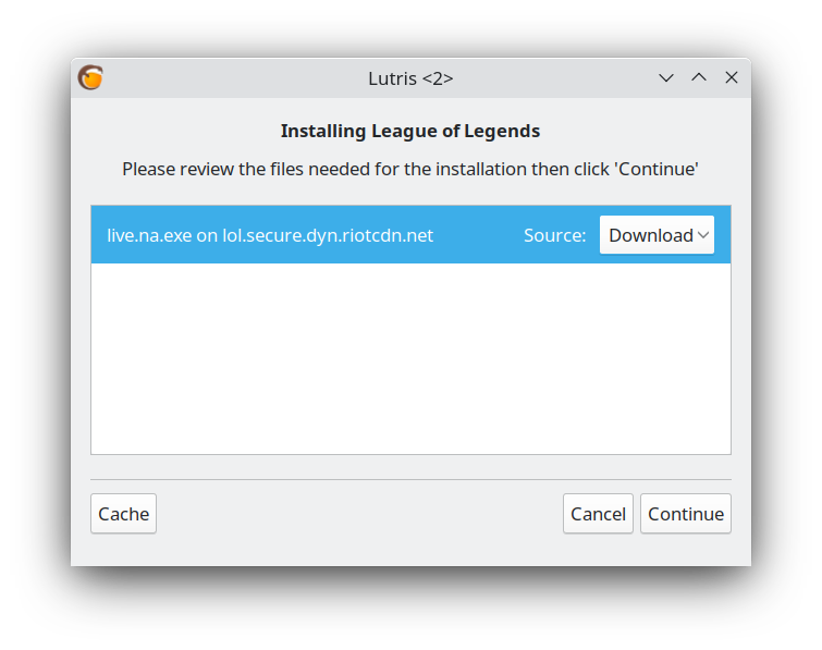 League of Legends - Lutris
